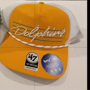 Miami Dolphins 47 Brand‎ Rope Hat New Snapback Orange White Football NFL